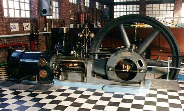 steam engine in a museum