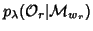 $p_\lambda ({\cal O}_r\vert{\cal M}_{w_r})$